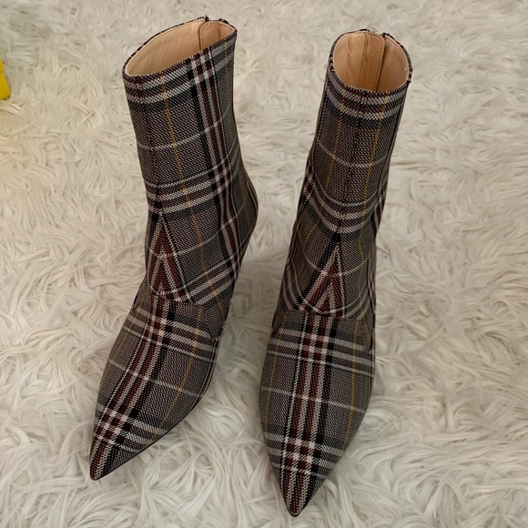 🖤 MONSE PLAID BOOTS WITH ZIPPER LOCK 38.5 🖤 - Picture 2 of 8